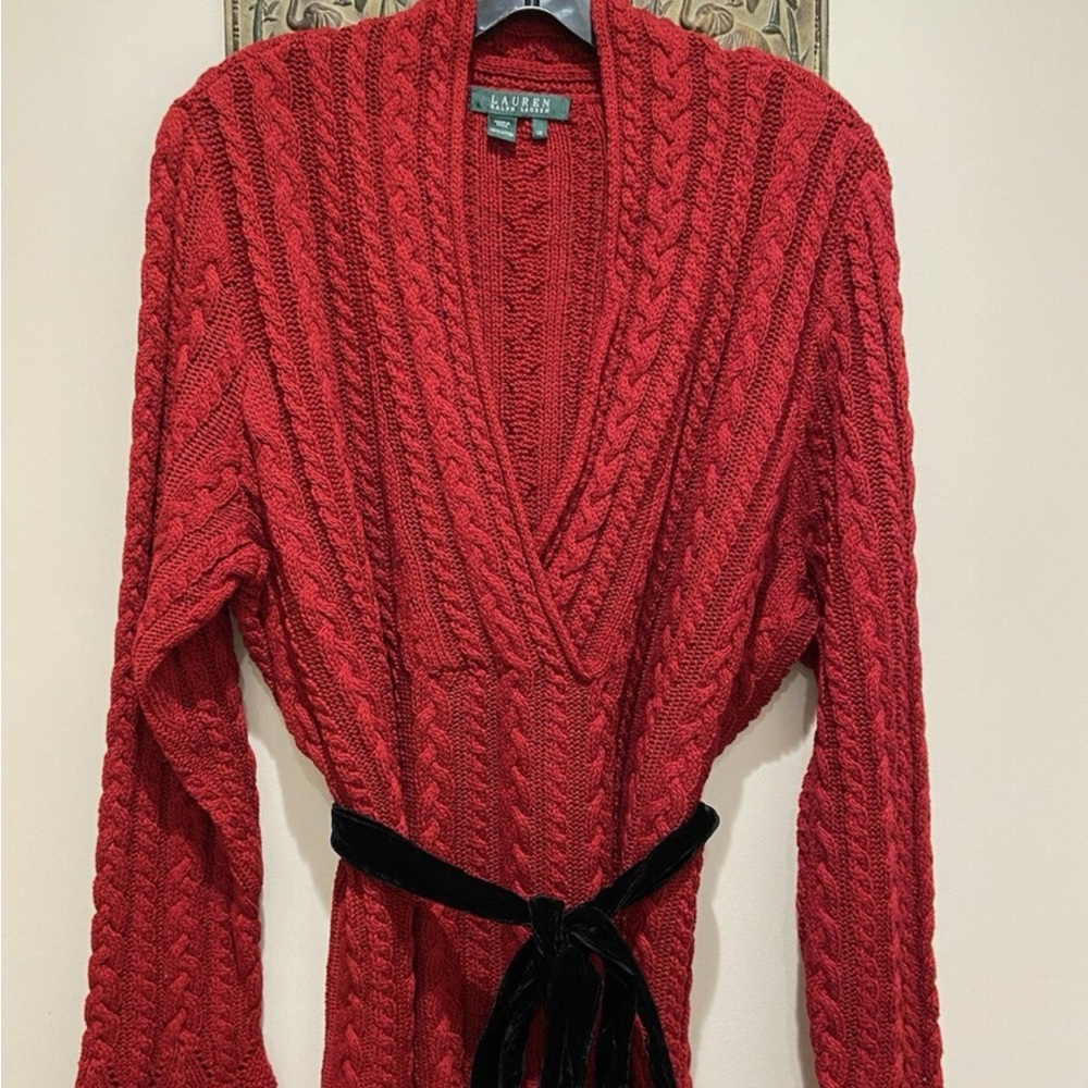 Ralph Lauren Cable sweater/top Classic Holiday Piece!